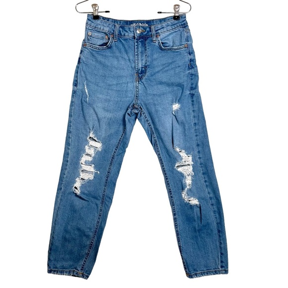 WILD Fable High Rise Mom Denim Jean Distressed Size 2 - Picture 1 of 5